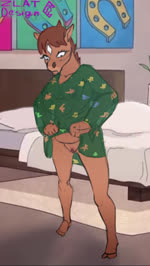 animated anthro bojack_horseman bottomless bottomless_female breasts clothed clothing clothing_lift dress dress_lift equid equine female flashing genitals hollyhock_(bojack_horseman) horse looking_at_viewer mammal netflix nipples no_sound one_eye_closed pussy short_playtime solo translucent translucent_clothing translucent_dress webm wink winking_at_viewer zlatdesign_(artist)