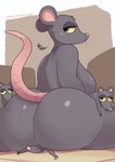 2022 absurd_res ambiguous_gender anthro anthrofied big_breasts big_butt breasts butt comment_chain extreme_size_difference fabrice_the_rat female female_focus fur giant_rat_(jerma985) grey_body grey_fur group half-closed_eyes hi_res huge_butt jerma985 larger_female looking_back mammal miiyauwu murid murine narrowed_eyes rat rodent side_boob sitting_on_another size_difference smaller_ambiguous solo_focus tail text url whiskers