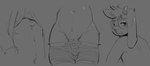 2023 anthro bovid boxer_briefs bulge caprine clothed clothing deltarune eyewear glasses goat horn looking_at_viewer male mammal monochrome multiple_poses navel nipples pompsadoodle pose raised_clothing raised_shirt raised_topwear ralsei shirt smile solo text text_on_boxer_briefs text_on_clothing text_on_underwear topwear undertale_(series) underwear