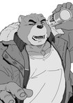 Rating: s
ID: 5278032
Date: 2024-12-31 12:45:14 -0500
Status: active
Score: 16
2024 5_fingers absurd_res anthro bear beverage_can black_and_white black_bear clothing countershade_snout countershading fingernails fingers hi_res jacket juuichi_mikazuki kakukaku looking_at_viewer male mammal monochrome moon_bear morenatsu nails one_eye_closed pecs shirt snout solo teeth topwear ursine post #5278032