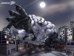 agonwolfe canid canine city claws female fur hyper iridium macro mammal muscular night toe_claws white_body white_fur yellow_eyes