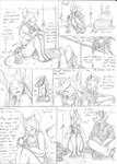 anthro blackfox85 canid canine clothed clothing comic dialogue duo english_text female fox hi_res male male/female mammal monochrome mouse murid murine natalia_(blackfox85) rodent text traditional_media_(artwork)