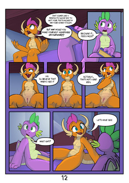 Rating: e
ID: 5673524
Date: 2025-06-28 14:39:41 -0400
Status: active
Score: 179
absurd_res anthro bed bedroom blue_eyes book clitoral_hood comic dialogue digital_media_(artwork) dragon duo elicitie english_text fangs female friendship_is_magic furniture genitals hasbro hi_res horn inside male male/female my_little_pony mythological_creature mythological_scalie mythology nude orange_body pink_vulva presenting_vulva propositioning reptile scalie sitting smolder_(mlp) spike_(mlp) spread_legs spreading tail teeth text vulva wide_eyed wings post #5673524