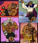 2017 4_toes 5_fingers animate_inanimate anthro avian bathtub beard beast_(disney) beauty_and_the_beast belle_(beauty_and_the_beast) biped bird black_bottomwear black_clothing black_pants bottomwear brown_body brown_fur brown_pawpads brush brushing bubble claws cleaning_tool clothed clothing disney eyebrows eyelashes eyes_closed facial_hair fangs feather_duster feet female feral fifi_(disney) fingers footstool fur group hi_res human kctk laugh loose_feather lumiere_(disney) lying male male/female mammal monster muscular muscular_anthro muscular_male on_back on_one_leg open_mouth open_smile pants pawpads paws restrained restrained_arms restrained_feet scrub_brush scrubbing shirt smile snow standing submissive submissive_anthro submissive_male tail teeth tickle_fetish tickle_torture tickling tickling_armpits tickling_belly tickling_feet toe_claws toes tongue topwear wardrobe wardrobe_(disney) white_clothing white_eyebrows white_shirt white_topwear