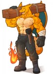 Rating: s
ID: 5335555
Date: 2025-01-28 02:31:26 -0500
Status: active
Score: 51
abs anthro anthrofied barazoku biceps big_muscles bodily_fluids boots bottomwear charizard clothed clothing dragon eyes_closed fire flaming_tail footwear generation_1_pokemon gloves hammer handwear hi_res himahimaa huge_muscles male male_anthro muscular muscular_anthro muscular_male mythological_creature mythological_scalie mythology nintendo open_mouth open_smile orange_body pants pecs pokemon pokemon_(species) scalie shoes showing_teeth smile solo sweat sweatdrop sweaty_body tail tools topless topless_anthro topless_male vein veiny_muscles wings wood working post #5335555