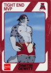 american_football anthro bulge canid canine canis claws clothing domestic_dog facial_piercing football_card hat headgear headwear hi_res homogenousrule looking_at_viewer male mammal nipple_piercing nipples nose_piercing piercing smile solo sport