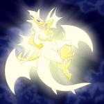 1:1 2017 anthro anthrofied areola big_areola big_breasts blue_eyes blurred_background breasts bright claws clitoris curvy_figure dragon female floating_arms floating_wings flying full-length_portrait generation_7_pokemon genitals glowing glowing_body half-closed_eyes hi_res holding_chin legendary_pokemon lonbluewolf long_neck long_tail mythological_creature mythological_scalie mythology narrowed_eyes navel necrozma night nintendo nipples non-mammal_breasts non-mammal_nipples pokemon pokemon_(species) pokemorph portrait pseudo_clothing pussy scalie sky skyscape solo tail thick_thighs ultra_necrozma unusual_anatomy unusual_wings voluptuous wide_hipped_female wide_hips winged_arms wings yellow_areola yellow_body yellow_nipples yellow_pussy yellow_sclera