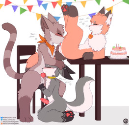 Rating: e
ID: 5680468
Date: 2025-07-01 17:26:07 -0400
Status: active
Score: 37
absurd_res ancesra_(ancesra) animal_genitalia animal_penis anthro banner bell bell_collar birthday birthday_cake blush cake candle canid canine canine_genitalia canine_penis chair claws collar cunnilingus dessert eyes_closed fangs female food fox fur fur_markings furniture genitals group heart_symbol hi_res iradeon kerchief kneeling male male/female male/male mammal markings nia_(senz) on_table oral oral_penetration party paws penetration penis procyonid raccoon sean_(senz) senz sex simple_background sitting table tail teeth text tongue tongue_out trio url vaginal post #5680468