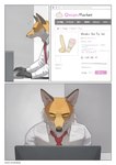 2024 absurd_res anthro biped canid canine clothing comic digital_media_(artwork) dildo english_text fox fur hi_res male mammal necktie office office_clothing orange_body orange_fur penetrable_sex_toy pngx_(artist) sex_toy shirt solo text topwear tor_(network) url whiskers white_body white_fur