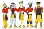 3:2 anthro anthrofied bayleef bottomwear clothed clothing cosplay ethan_(pokemon) footwear fully_clothed fuze generation_2_pokemon group hi_res hoodie male nintendo pants phanpy pokemon pokemon_(species) pokemorph shoes shorts simple_background sneasel teddiursa topwear white_background xatu