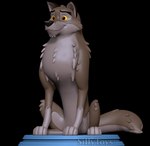 3d_(artwork) 3d_modeling 3d_print balto balto_(series) brown_eyes canid canine digital_media_(artwork) feral hi_res male mammal sillytoys simple_background sitting smile solo universal_studios