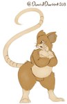 anthro brown_body brown_eyes crossed_arms daviddarient203 generation_1_pokemon hi_res long_tail looking_away male mammal multicolored_body murid murine nintendo pokemon pokemon_(species) raticate rodent solo tail tan_tail tan_whiskers teeth thick_thighs two_tone_body whiskers