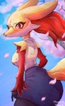 Rating: s
ID: 4637252
Date: 2024-03-04 02:34:44 -0500
Status: active
Score: 94
3_fingers absurd_res anthro arm_tuft artist_name big_ears blue_bottomwear blue_clothing blue_skirt bottomwear breasts cheek_tuft cherry_blossom cherry_tree clothing delphox eyelashes eyewear facial_tuft female fingers flower fruit_tree fur generation_6_pokemon glasses hi_res inner_ear_fluff looking_at_viewer looking_back medium_breasts nintendo outside pencil_skirt peppergecko72 plant pokemon pokemon_(species) prunus_(flower) pupils rear_view red_body red_eyes red_fur shirt signature skirt sky sleeveless_shirt slit_pupils solo standing tail text topwear tree tuft white_body white_clothing white_fur white_shirt white_topwear wrist_tuft yellow_body yellow_fur post #4637252