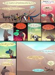 absurd_res atlatl club_(weapon) comic desert dinosaur dragon dragonscape drekir dromaeosaurid dunes english_text female feral forl_(thepatchedragon) gila_(thepatchedragon) group hi_res hiker_(thepatchedragon) jat_(thepatchedragon) male melee_weapon mythological_creature mythological_scalie mythology polearm post-apocalyptic prehistoric_species ralan_(thepatchedragon) reptile scalie spear tail text thepatchedragon theropod travois tribal tribal_clothing weapon