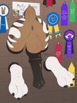 3:4 3_toes absurd_res animal_genitalia animal_penis anthro anus award award_ribbon balls big_penis bodily_fluids brown_body brown_fur butt claws dated digital_media_(artwork) english_text equine_genitalia equine_penis feet foot_focus fur genital_fluids genitals glory_hole hi_res hybrid_genitalia hybrid_penis kinktober knot knotted_equine_penis knotted_penis lagomorph leporid lgbt_pride male mammal markings mello_bun miramore nude pansexual_pride_colors penis penis_backwards precum pride_colors rabbit ribbons signature simple_background small_tail solo tail text toes white_markings