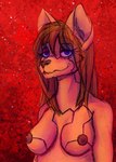 anthro big_breasts breasts cougar cybernetics cyberpunk digital_media_(artwork) domestic_cat felid feline felis female fur hair hi_res lewdiro looking_at_viewer machine mammal nipples nude shaded simple_background sketch sketchy smile solo