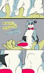 abdominal_bulge absurd_res anthro antlers anus balls balls_on_stomach big_balls big_penis bow_tie bulge comic dialogue duo faceless_character faceless_male genitals hi_res horn intersex intersex/male jackalope kyle_(topazknight) lagomorph male maleherm maleherm/male mammal navel penetration penis rumbling_stomach sex tapering_penis text topazknight vaginal vaginal_penetration