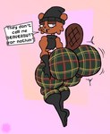 Rating: q
ID: 5634622
Date: 2025-06-11 04:45:02 -0400
Status: active
Score: 1
anthro armwear artist_logo artist_name bar_emanata beanie beaver bedroom_eyes big_butt blue_pupils boots bottom_heavy bottomwear brown_body brown_fur bubble_butt buckteeth butt cheek_tuft clothing cropped_jacket curvy_figure dialogue elbow_gloves emanata english_text eyelashes facial_tuft femboy flash_emanata footwear fur geometric_background gloves gradient_background hand_on_butt handwear hat headgear headwear hi_res huge_butt jacket knee_boots knee_highs legwear logo looking_at_viewer looking_back looking_back_at_viewer male mammal narrowed_eyes pants pattern_bottomwear pattern_clothing pattern_pants plaid plaid_bottomwear plaid_clothing plaid_pants pupils raised_tail rear_view rodent seductive shoes signature simple_background sleeveless_jacket solo sparvey_(thatdawgmurray) speech_bubble tail teeth text thatdawgmurray thick_thighs topwear tuft watermark post #5634622