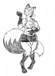 2014 anthro belly belly_overhang belly_rolls boo3 bottomwear breast_expansion breasts burping canid canine clothing digitigrade expansion female fox growth hi_res mammal monochrome sequence skirt slightly_chubby solo stretching tight_clothing transformation weight_gain