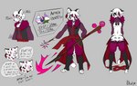 albino amon_blackdawn andromorph anthro bisexual_pride_colors blury clothed clothing english_text felid genderqueer_pride_colors hi_res humanoid intersex intersex_pride_colors lgbt_pride magic male mammal model_sheet nonbinary_(lore) pantherine presenting pride_colors sassy solo staff stripes subculture_pride_colors text tiger