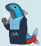 Rating: s
ID: 5361039
Date: 2025-02-09 03:27:04 -0500
Status: active
Score: 6
2023 anthro big_eyes blouse blue_body bottomwear bread characiform clothing cuff_links digital_media_(artwork) female fin fish fish_tail food gills grey_body head_fin hi_res holding_food holding_object hot_dog jacket kewpiekills marine mermay mermay_2023 mustard office_lady open_mouth red_tail shoulder_pads signature simple_background skirt solo tail tetra_(fish) topwear vacant_eyes vacant_stare post #5361039
