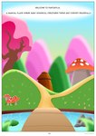 absurd_res border bridge building comic english_text fantasylia fungus grass hi_res hill house is_the lake lily_pad mountain mushroom narration petals plant text travis_the_dragon travis_the_dragon_dimension_ride_(comic_series) tree village white_border