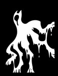 2017 amalgamate ambiguous_gender black_and_white black_background canid canine digital_drawing_(artwork) digital_media_(artwork) digitigrade dripping endogeny faceless feral goo_creature hi_res hole_(anatomy) mammal monochrome monster paws prick_ears silhouette simple_background solo sunnyclockwork undertale undertale_(series)