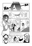 anthro black_and_white canid canine canis comic dialogue duo english_text female fur greeting hair hi_res human kemono lila_(kashiwagi_aki) male mammal monochrome short_hair text translated wolf yakantuzura young zinovy