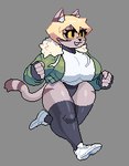 Rating: q
ID: 3179658
Date: 2022-02-16 03:33:57 -0500
Status: active
Score: 33
anthro blonde_hair brown_body brown_fur clothing digital_media_(artwork) domestic_cat felid feline felis female fingerless_gloves fur gloves hair handwear jacket legwear low_res mammal markings newtype_hero paula_(newtype_hero) pixel_(artwork) shirt short_hair solo stout_(disambiguation) t-shirt tail tail_markings thick_thighs thumbnail topwear post #3179658