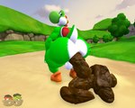 anthro balls big_butt butt clothing crouching dinosaur feces footwear genitals grass green_body green_scales green_skin green_yoshi hand_on_butt hi_res huge_butt kanebrentkoopa looking_at_viewer looking_back looking_back_at_viewer male mario_bros nintendo nude plant pooping pooping_on_floor prehistoric_species public public_nudity rear_view reptile scales scalie scatplay shoes solo tecbuttlovefa thick_thighs tree wide_hips yoshi yoshi_(character)