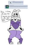 2017 anthro asriel_dreemurr_(god_form) big_breasts biped boss_monster_(undertale) bovid breasts caprine clothing crossgender english_text female floppy_ears fur hi_res horn long_ears mammal mtf_crossgender robertge solo text undertale undertale_(series) white_body white_fur