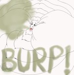 anthro back_rolls big_cheeks blobby boss_monster_(undertale) bovid burp_cloud burping caprine chubby_cheeks exclamation_point fat_rolls female goat hi_res horn huge_cheeks hyper_cheeks long_ears mammal morbidly_obese neck_rolls obese onomatopoeia open_mouth overweight solo sound_effects text tongue tongue_out toriel undertale_(series) watermark yakellnsfw