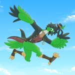 Rating: s
ID: 5632616
Date: 2025-06-10 09:30:42 -0400
Status: active
Score: 7
1:1 2025 3_toes 4_fingers 4_toes action_pose anisodactyl anthro artist_logo avian beak belt black_body black_clothing black_feathers black_hair black_jacket black_topwear blue_eyes blue_sky brown_belt brown_clothing brown_footwear cel_shading cheek_tuft clock clothing countershade_torso countershading curly_hair digitigrade facial_tuft feather_hands feathers feet fingers footwear furgonomic_footwear furgonomics green_body green_feathers grey_beak hair hat headgear headwear hi_res holding_clothing holding_hat holding_headgear holding_headwear holding_object jacket kerchief knee_tuft leg_tuft logo looking_at_viewer male midair neckerchief neckwear nintendo open_beak open_mouth pocketwatch pose red_body red_clothing red_feathers red_topwear red_vest rito sammfeatblueheart scuted_legs scutes shaded signature sky sky_background solo tail tail_feathers tan_kerchief tan_neckerchief the_legend_of_zelda toes topwear tuft vest watch white_body white_clouds white_feathers winged_arms wings yellow_scutes post #5632616