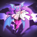 1:1 absurd_res bat_wings big_breasts breasts capcom clothing cosplay crobat darkstalkers featureless_feet feet female fusion generation_2_pokemon generation_3_pokemon grin hand_on_breast hi_res huge_breasts humanoid kirlia leggings legwear leotard membrane_(anatomy) membranous_wings morrigan_aensland nintendo pixie_(zedrin) pokemon pokemon_(species) pokemon_fusion smile solo twintails_(hairstyle) wings zedrin