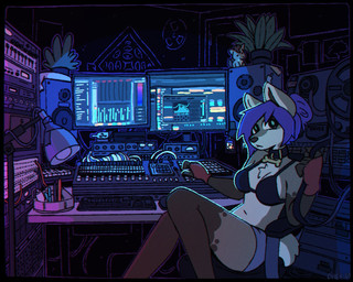 Rating: s
ID: 5619895
Date: 2025-06-04 02:31:02 -0400
Status: active
Score: 21
2025 5:4 anthro blue_hair bottomwear bra breasts canid canine canis chair chest_tuft clothing collar computer_monitor eviex_01 female fingerless_gloves fur furniture gloves hair handwear mammal plant plant_pot potted_plant shorts sitting solo tuft underwear post #5619895