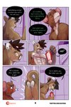 2:3 balls bastriw blush butt comic cougar dialogue english_text felid feline flustered fran_(bastriw) genitals hi_res locker_room male mammal murid murine muscular muscular_male nude rat rodent teasing text url yellow_eyes