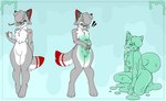 anthro basic_sequence canid canine canis crizostar femboy fluffy fluffy_chest fluffy_tail full-length_portrait fur goo_transformation green_slime grey_body grey_fur hi_res linear_sequence male mammal portrait slime solo tail three_frame_sequence transformation transformation_sequence wolf