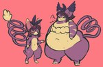 Rating: q
ID: 5561835
Date: 2025-05-10 08:04:34 -0400
Status: active
Score: 16
2025 6_nipples :3 accessory anthro bangs before_and_after belly big_belly biped bottom_heavy bow_ribbon brown_hair curled_tail digitigrade domestic_cat evolutionary_family feet felid feline felis female flat_chested full-length_portrait fur generation_4_pokemon glameow hair hair_accessory hair_bow hair_ribbon half-closed_eyes hi_res hindpaw huge_thighs lidded_eyes looking_at_viewer mammal midriff multi_nipple multicolored_body multicolored_fur narrowed_eyes navel nintendo nipples nude obese obese_anthro obese_female overweight overweight_anthro overweight_female pawpads paws pink_background pink_eyelids pink_inner_ear pink_pawpads pokemon pokemon_(species) ponytail portrait purple_body purple_fur purugly red_background ribbons semi-anthro serafphim shiny_pokemon side_bangs simple_background size_difference smile standing tail thick_thighs tuft two_tone_body two_tone_fur weight_gain whiskers white_body white_fur wide_hips post #5561835