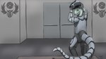 16:9 alien anthro armor clothed clothing colored grin hc_svnt_dracones hi_res hsd paleman sketch smile solo widescreen wolfywetfurr_(artist) wraith_(hc_svnt_dracones)