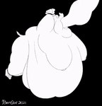 animated anthro belly bouncing_breasts breasts force_feeding forced inflation male mammal moobs morbidly_obese obese overweight restrained rhinoceros short_playtime solo theboroque tube_in_mouth