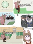 2011 3:4 anthro babystar badger bear biped comic detailed_background dialogue digital_media_(artwork) duo english_text female fur gemma_polson hair hi_res hybrid kujaku mammal mustelid musteline rodent sciurid sitting smile standing text tree_squirrel