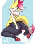 anthro anus balls big_butt blush bodily_fluids braixen butt cum cum_from_ass cum_from_mouth cum_in_ass cum_in_mouth cum_inflation cum_inside femboy generation_6_pokemon genital_fluids genitals green_eyes grey_(dgbraixen) heart_symbol hi_res huge_butt inflation kneeling looking_pleasured male misx nintendo pawpads pokemon pokemon_(species) simple_background solo spread_anus spread_butt spreading tail