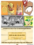 3:4 ?! absurd_res anthro blonde_hair blue_eyes breasts brown_body brown_eyes brown_fur canid canine clothed clothing comic dialogue digital_drawing_(artwork) digital_media_(artwork) eevee eeveelution elizabeth_venizee english_text female flamberry_(artist) flareon franklin_flare fur generation_1_pokemon generation_4_pokemon group hair hi_res ibispaint_(artwork) leaf leafeon letter lyennan_venizee_flare_(flamberry) male male/female mammal nintendo open_mouth orange_body pokemon pokemon_(species) simple_background smile surprise text ticket trio