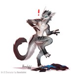 1:1 2024 after_transformation anthro big_tail black_body black_fur claws colored confusion digital_media_(artwork) dragon drazerk exclamation_point feet fingerless_(marking) fluffy fluffy_tail fur fur_growth furred_dragon furred_scalie grey_body grey_fur growth human human_to_anthro hybrid male mammal markings mid_transformation monochromatic_fur multicolored_body multicolored_fur mythological_creature mythological_scalie mythology navel nude open_mouth rikkun scalie scatered_cloth shocked signature simple_background solo species_transformation standing stripes surprised_expression tail teal_eyes thanshuhai thick_tail toeless_(marking) transformation white_background white_body white_fur