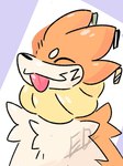 2023 3:4 ambiguous_gender anthro black_nose blep buizel bust_portrait cel_shading closed_smile digital_media_(artwork) eyebrows eyes_closed flotation_device flotation_sac fur generation_4_pokemon happy hi_res mouth_closed multicolored_body multicolored_fur nintendo onlyygaru orange_body orange_fur pink_tongue pokemon pokemon_(species) portrait shaded simple_background smile snout solo tan_body tan_fur three-quarter_view tongue tongue_out white_background