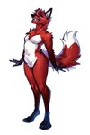 2:3 ambiguous_gender anthro black_body black_ears black_fur black_nose black_paws canid canine digital_media_(artwork) floppy_ears fluffy fluffy_tail fox fur hair hi_res inner_ear_fluff jesam_(jesam) mammal multicolored_body multicolored_fur nonbinary_(lore) nude purple_eyes red_body red_fox red_fur red_hair reilukah solo standing tail true_fox tuft white_body white_fur white_inner_ear_fluff