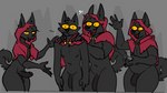 2023 5_fingers anthro balls black_body black_fur black_penis blush blush_lines canid canine canis claws cloak cloak_only clothing conditional_dnp cult cultist cultist_(valheim) curled_tail cute_fangs darkened_genitalia darkened_penis erection excited fangs femboy fenring fenring_(valheim) fingers flaccid fluffy fluffy_tail fur genitals grey_background group happy hi_res hood hood_up humanoid_genitalia humanoid_penis jotunn_(remanedur) male male/male mammal muscular muscular_male mythological_canine mythological_creature mythology navel nipples open_mouth penis red_cloak red_clothing red_hood remanedur shoulder_grab simple_background slightly_chubby slightly_chubby_male tail teeth valheim werecanid werecanine werecreature werewolf wolf yellow_eyes yellow_sclera