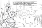 3:2 anthro cake canid canine chair comic dessert eating english_text faf fafcomics female food fox furniture greyscale hetty_(faf) mammal monochrome overweight overweight_anthro overweight_female solo text