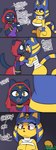 2023 4koma absurd_res animal_crossing ankha_(animal_crossing) anthro big_breasts big_butt black_nose blonde_hair blue_body blue_eyeshadow blue_fur blue_hair blue_stripes blush bottomless breasts butt chest_wraps cleavage clothed clothing comic cute_fangs dialogue domestic_cat duo english_text eyebrows eyeshadow fangs felid feline felis female forehead_gem frown fur gem hair headgear headwear hi_res huge_breasts humor katrina_(animal_crossing) makeup mammal markings miso_souperstar nail_file neck_wraps nintendo open_mouth pupils purple_clothing purple_eyes purple_eyeshadow purple_shirt purple_topwear raised_eyebrow red_clothing red_headwear red_shirt red_topwear shirt skimpy smile smirk speech_bubble striped_body striped_fur striped_markings striped_tail stripes tail tail_markings teeth text thick_thighs topwear wide_hips wraps yellow_eyes yellow_inner_ear