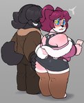 Rating: q
ID: 5452893
Date: 2025-03-24 03:21:49 -0400
Status: active
Score: 17
2025 5_fingers absolute_territory anthro badger big_breasts black_body black_fur black_hair blush bottomwear breasts butt butt_grab canid canine canis choker clothed clothing coat domestic_dog douglas_(noahdoesart) dress duo emanata eyewear female fingers freckled_face freckles fur glasses hair hair_over_eyes hand_on_butt hi_res holding_object jacket jewelry male male/female mammal markings mole_(marking) mustelid musteline necklace noahdoesart nuggy_(anaugi) pants pink_body pink_fur ponytail rectangular_glasses red_hair simple_background standing star_eyes starry_eyes tail toeless_legwear toeless_stockings toothy_grin topwear trans_(lore) trans_woman_(lore) post #5452893